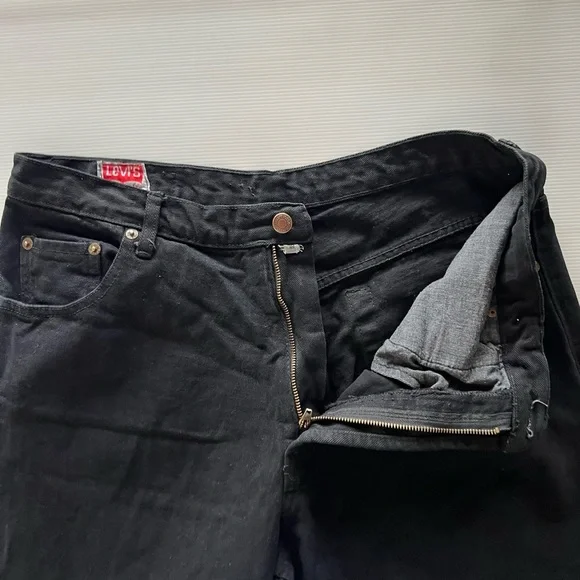 Levi’s 501 Men’s Denim Jeans Black Straight Leg Size 34W 32L *read description* - Picture 7 of 13